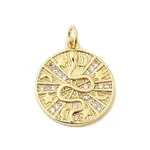 Brass Micro Pave Cubic Zirconia Pendants