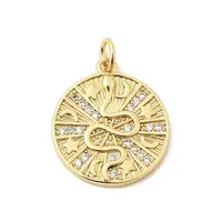 Brass Micro Pave Cubic Zirconia Pendants