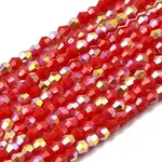 AB Color Plated Opaque Glass Beads Strands
