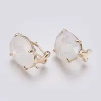 Faceted Glass Stud Earring Findings