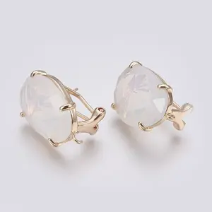 Faceted Glass Stud Earring Findings