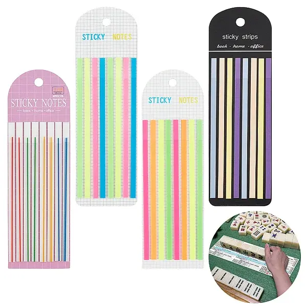 640Pcs 4 Styles PET Plastic Index Tabs