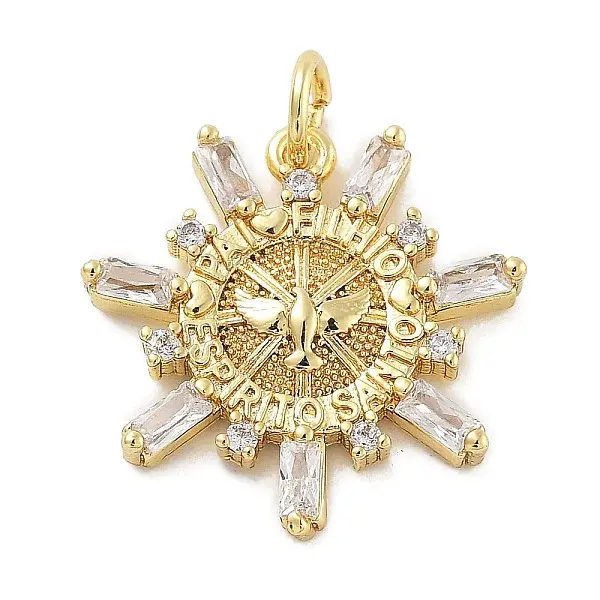 Rack Plating Brass Micro Pave Cubic Zirconia Pendants