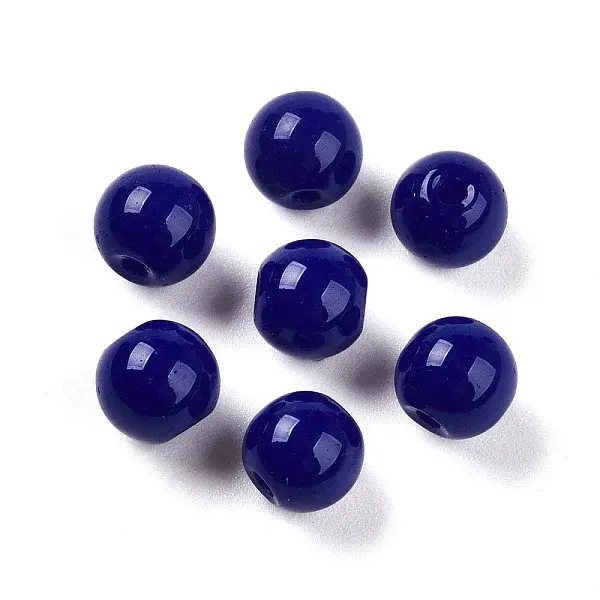 Opaque Solid Color Glass Beads