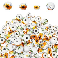 180Pcs 3 Style Handmade Porcelain Beads