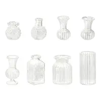 8Pcs 8 Styles Glass Vase