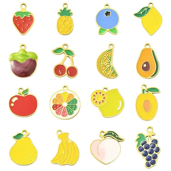 16Pcs 16 Styles 304 Stainless Steel Pendants