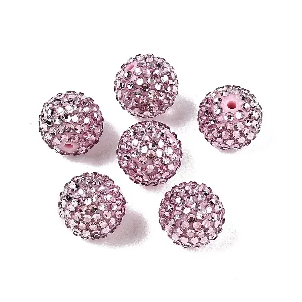 Transparent Resin Rhinestone Graduated Beads