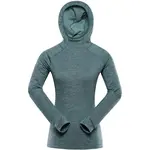 ALPINE PRO ROLTA Dámska rýchloschnúca mikina, zelená, veľkosť