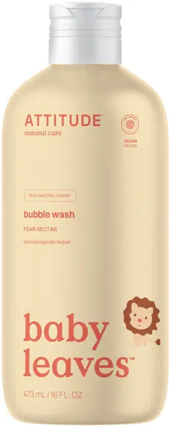 ATTITUDE Dětská pěna do koupele Baby leaves s vůní hruškové šťávy 473 ml