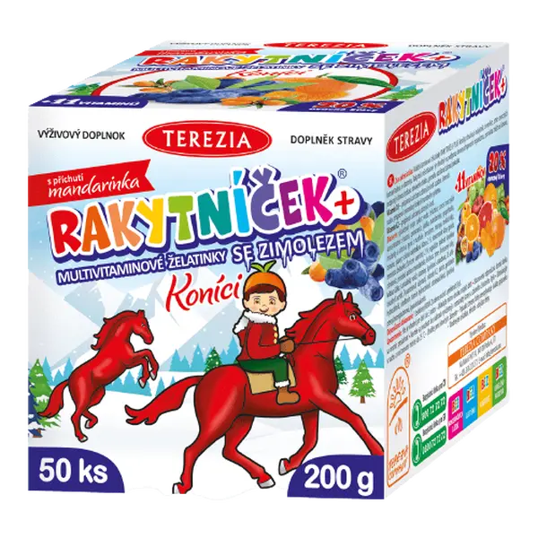 TEREZIA Rakytníček želatinky koníci se zimolezem 50 ks