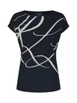 Lauren Ralph Lauren Tričko 'Grieta'  čierna / biela