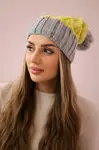 Kesi Čapica с fleece Milano K203 žltá+šedá