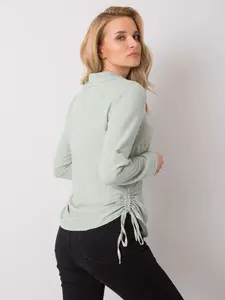 RUE PARIS svetlozelená košeľa s riasením