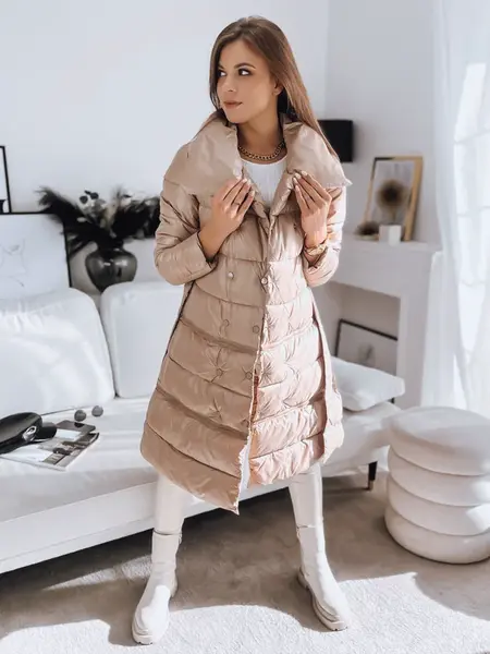 Dámsky kabát/bunda LONDON PREMIUM kamelová Dstreet