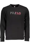 US GRAND POLO MEN'S BLACK ZIP-OUT SWEATSHIRT