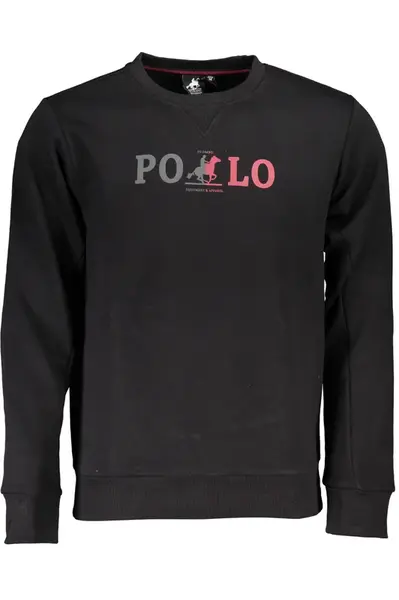 US GRAND POLO MEN'S BLACK ZIP-OUT SWEATSHIRT