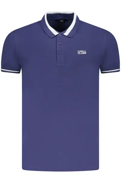 Pánske modré polo tričko Cavalli Class