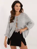 Grey women's oversize sweater