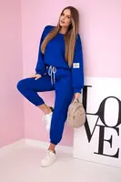 Kesi Włoski Set mikinové + nohavice maslová látka nevädza modrá