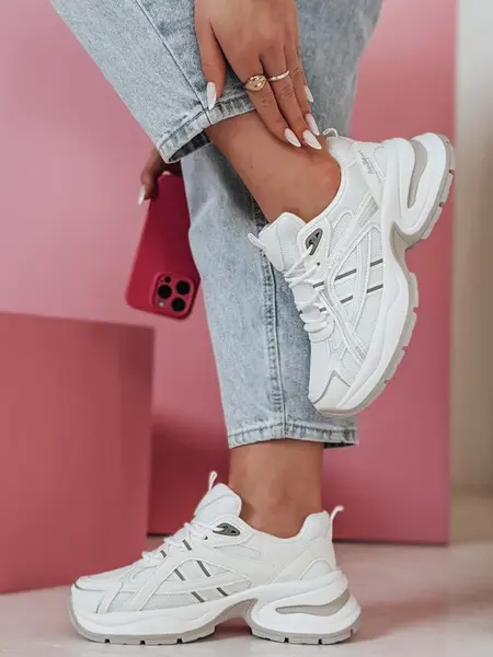 Dámske biele sneakersy MODERMAX