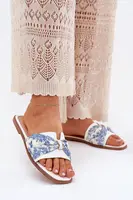 Boto Dámske Ploche Sandále S Mašľou Biele Avenza