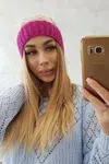 Kesi Čapica s fleece Bibiana K264 čierna + béžová