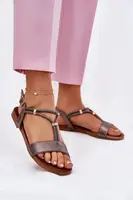 S. BARSKI Dámske Ploche Sandále S Pásikmi S.Barski