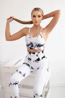 Women's Fitness Set Top + Push Up Leggings - White