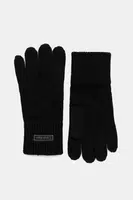 Vlněné rukavice Calvin Klein dámské, černá barva, LV14F8041G