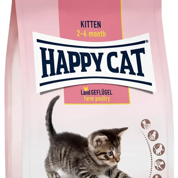 Happy Cat Kitten Land Geflügel - Drůbež 2 x 4 kg