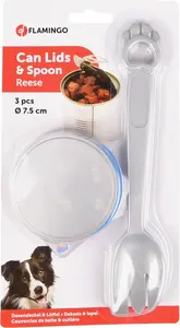 Flamingo víko na plechovky a lžíci 1 ks
