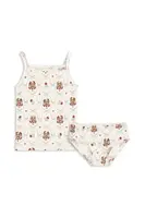 Dětská bavlněná souprava Konges Sløjd MINNIE UNDERWEAR GOTS béžová barva, KS103924