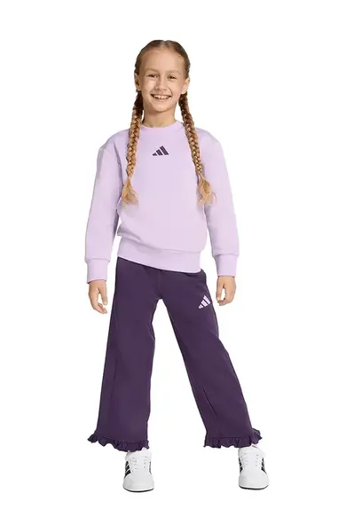 Dětská tepláková souprava adidas fialová barva, JX0201