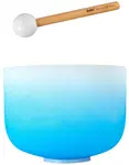 Sela Crystal Singing Bowl Chakra 10" - Blue, Throat, G (432Hz)