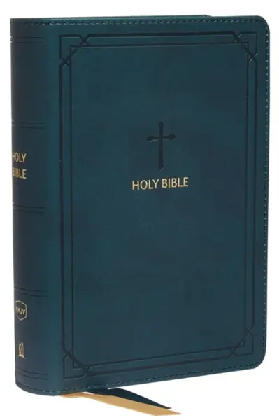 NKJV, End-of-Verse Reference Bible, Compact, Leathersoft, Teal, Red Letter, Comfort Print - Thomas Nelson