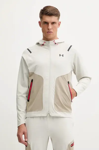 Tréninková bunda Under Armour Unstoppable šedá barva, přechodná, 1389354