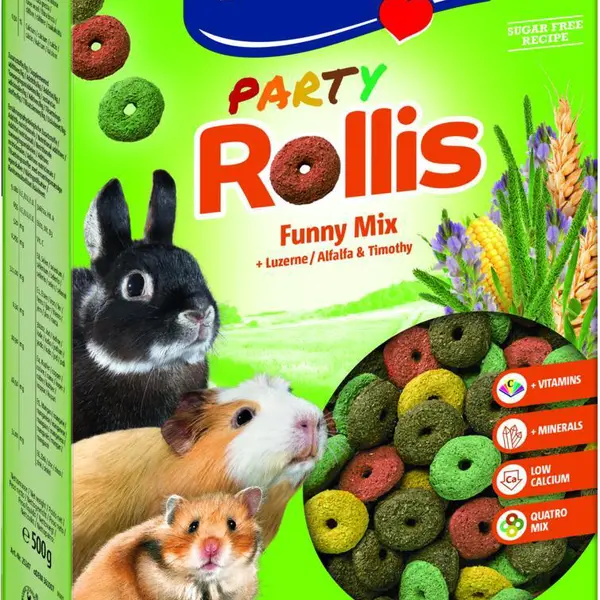 Vitakraft Party Rollis Funny Mix pre hlodavce 500 g