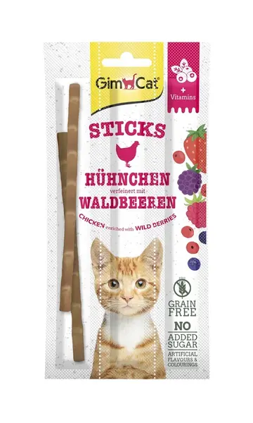 GimCat Sticks kuře a lesní plody 3 ks