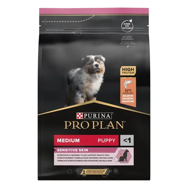 Pro Plan Puppy Medium Sensitive Skin Optiderma 2 x 12 kg