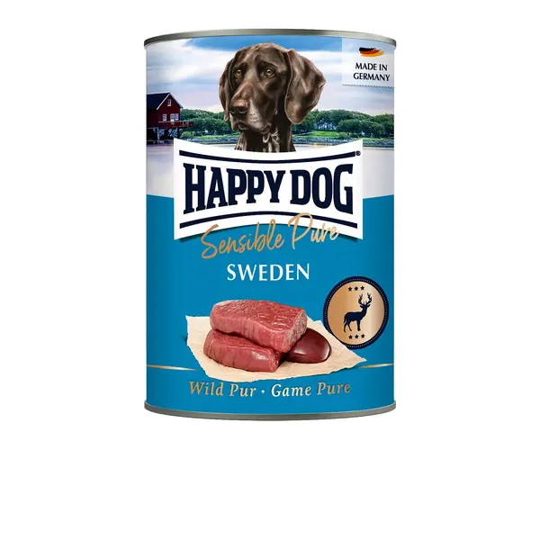 Happy Dog Sensible Pure Sweden - konzerva, zvěřinové maso 6 x 800 g