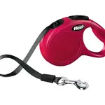Flexi Classic XS popruhová vôdzka v rôznych farbách, 3 m červená