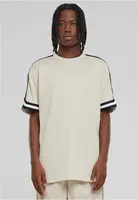 Pánské tričko Oversized Stripes Mesh - smetanová