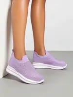 Resti Slip-on women's sports shoes with rhinestones Adeq