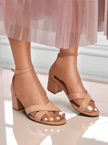 Resti Women's sandals with a low block heel Eleganza Strap