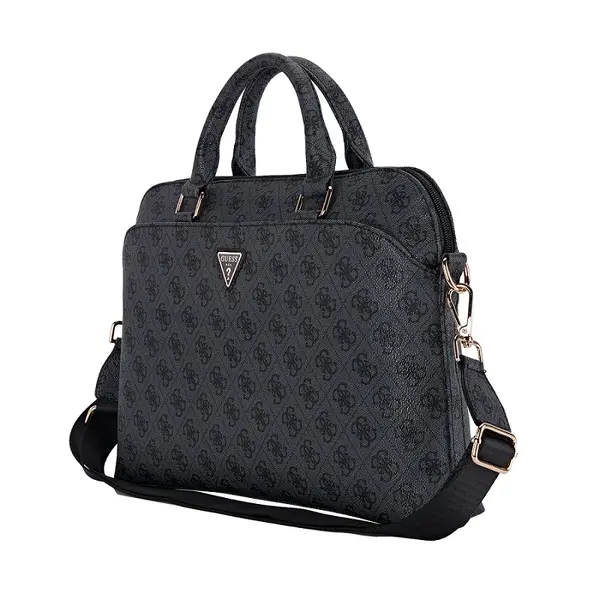 Taška na notebook Guess PU 4G Triangle Logo 13/14/15", černá