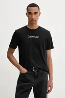 Bavlněné tričko Calvin Klein pánské, černá barva, s potiskem, LV04LD230G