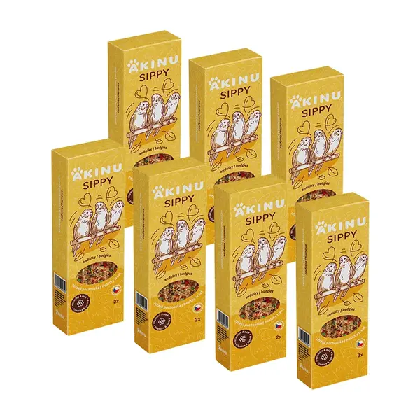 Akinu SIPPY Vitamínovo - medová tyč doplňkové krmivo pro andulky 7 x 2 ks
