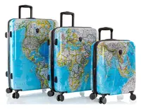 Sada cestovních kufrů Heys Journey 3G S,M,L Blue Map