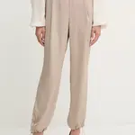 Kalhoty Liu Jo dámské, béžová barva, high waist, TF5192.T004A